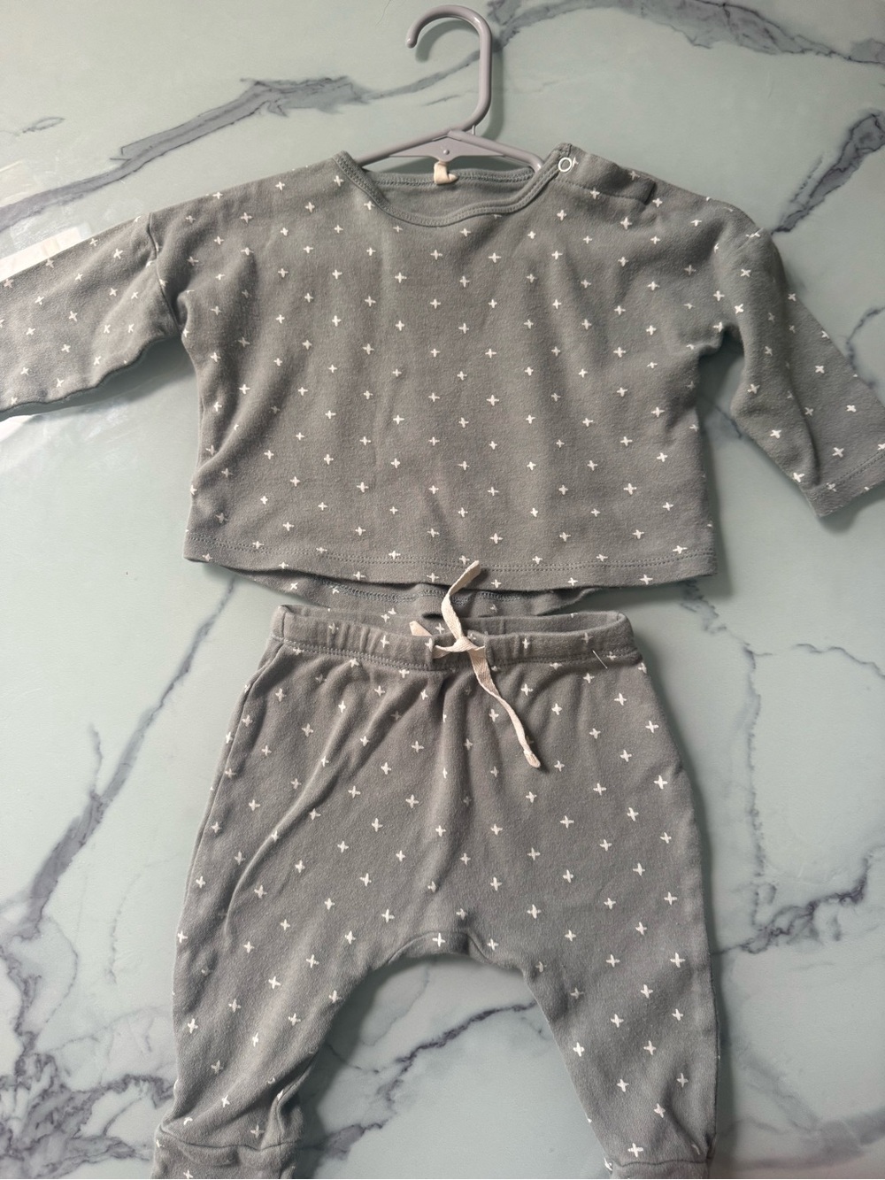 Quincy Mae Mint Green  Star-Print 2 piece Outfit